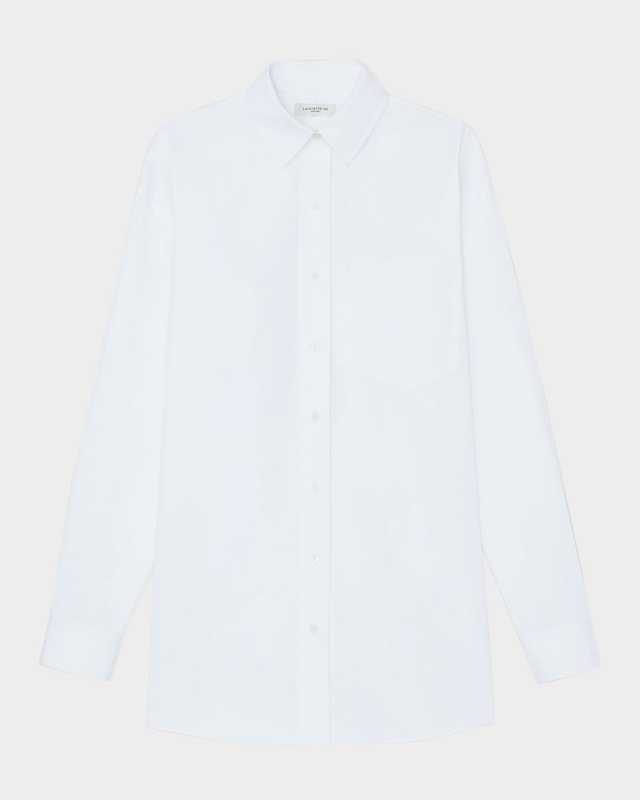 Oversized Button-Down Cotton Boyfriend Shirt